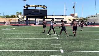 Waden Charles Miami WR commit in 7on7 camps [upl. by Thorner]