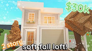 Soft 30k Bloxburg Fall Loft 2 Story House Build Tutorial [upl. by Dayiz]