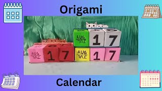 Origami calendar 📆 [upl. by Kalikow]