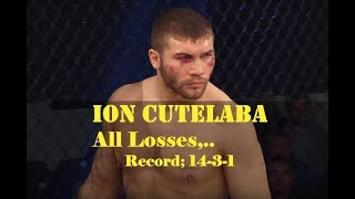 Ion Cutelaba Losses in MMA Career  All 3 Losses of Ion Cutelaba Highlights [upl. by Adihahs866]