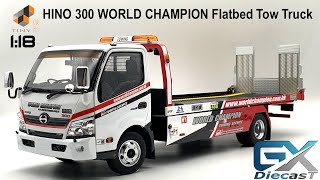 118 TINY HINO 300 WORLD CHAMPION Flatbed Tow Truck [upl. by Pedaiah]