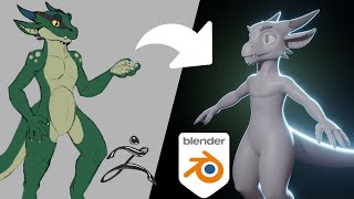 Kobold  Blender and Zbrush character Creation  Part 1  Sculpting and retopology [upl. by Eltsryk]