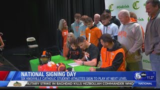 National Signing Day Knoxville Catholic athletes seek to play collegiate athletics [upl. by Assillem]