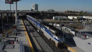 Amtrak Pulling out of the Anaheim ARTIC on opening day [upl. by Dela]