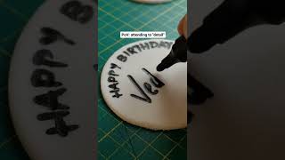 Custom cake message being take care in detail and seriously [upl. by Hurwitz]