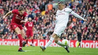 Liverpool Legends 32 AC Milan  Fowler flick Pirlo freekick and a Steven Gerrard winner [upl. by Bohner621]