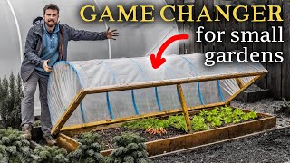 How to Build a STRONG Hinged Hoop House for Raised Beds [upl. by Grannias966]