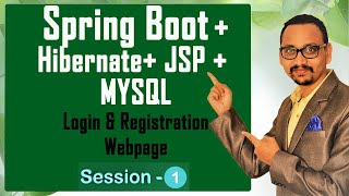 Spring Boot Project Session1 LoginRegistration using Hibernate MySql JSP Springboot STS [upl. by Carboni97]