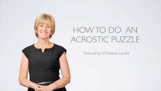 How To Do Acrostic Puzzles [upl. by Legir]