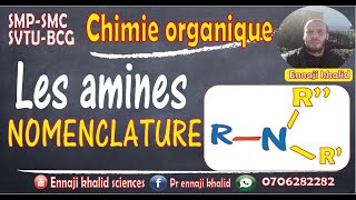 Les amines nomenclature chimie organique [upl. by Bijan]