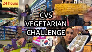 🇰🇷24 hours CVS CHALLENGE vegetarian edition 🌱 [upl. by Anirehc230]