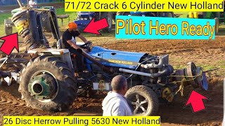 7172 Crack 6 Cylinder Tractor 5630 New Holland Pulling Herrow Pind Skohpur SBS Punjab [upl. by Tommi645]