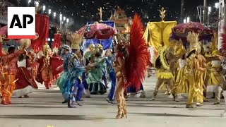 Six top samba schools shine in Rio de Janeiro Carnival parade [upl. by Dallon]