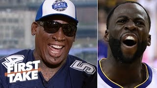 Draymond would be eating out of my hands  Dennis Rodman picks Bulls over Warriors  First Take [upl. by Ramunni]