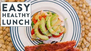 Easy Healthy Lunch Recipe  Open Faced Turkey Sandwich [upl. by Frohman752]