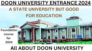 DOON UNIVERSITY ENTRANCE EXAM 2024  APPLICATION FORMS  COURSES EXAM DATES doonuniversity doon [upl. by Eesac971]