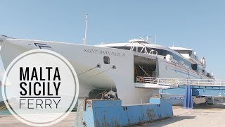 Valletta to Pozzallo ferry trip on Virtu Ferry HSC Saint John Paul II [upl. by Brodsky]