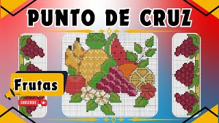 PUNTO DE CRUZ  MUESTRAS DE FRUTAS PARA RECREAR crosstitch crossstitch frutas puntodecruz [upl. by Yasdnil856]