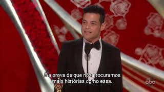 Discurso do Rami Malek no Oscar 2019 Melhor Ator  LEGENDADO [upl. by Arukas641]