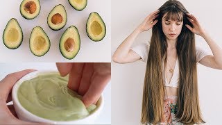 DIY AVOCADO HAIR MASK healthy hair naturally [upl. by Towbin]