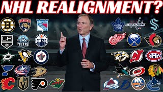 NHL Realignment  8 Divisions of 4 Teams New Playoff Format [upl. by Yenots636]