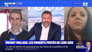 La mère dune enfant malade privée de son allocation de présence parentale témoigne sur BFMTV [upl. by Nihi768]