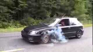 H22 civic mega burnout [upl. by Ayimat908]