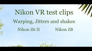 Nikon Video stabilisation test Z6 II amp Z8 Hand held VR Electronic VR amp varying shutter speed [upl. by Gavrah799]