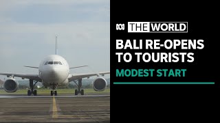 Bali welcomes its first international tourist flight amid cautious reopening  The World [upl. by Cavallaro]