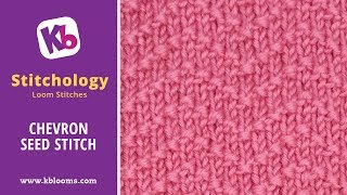 Chevron Seed Stitch  Loom Knit [upl. by Kcira274]