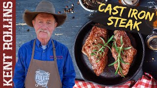 How to Sear a Steak in Cast Iron  Chuck Eye Steak Recipe [upl. by Boatwright]