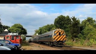 Amtrak SPG Shuttle 464 amp Vermonter 57 at Wallingford CT RR P42 [upl. by Dias265]