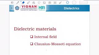 Internal field of dielectricsApplied Physics Videos [upl. by Waverly]