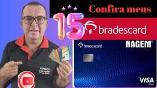 Atenção meu Histórico de crédito com Bradescard 15 Cartãos aprovado mais um NAGEM confira Limite 🤑 [upl. by Rice]