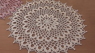 Crochet doily tutorial How to crochet doily 6 11 round Part 2 [upl. by Ylrehc]