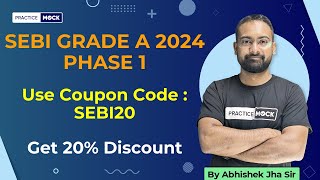 SEBI Grade A 2024 Phase 1 Sale  SEBI Grade A Phase 1  PracticeMock [upl. by Nibas373]