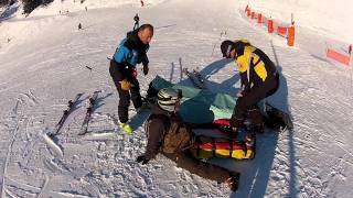 Skier rescued from piste [upl. by Edward]