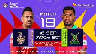 LIVE  Trinbago Knight Riders vs Guyana Amazon Warriors  CPL 2024 [upl. by Warrin]