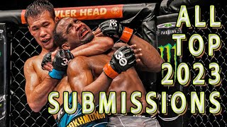 All Top Submissions 2023 in MMA [upl. by Valerye]