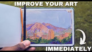 Improve your art IMMEDIATELY with these tips FREE Gouache Painting [upl. by Shalna]