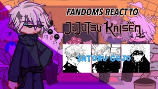 fandoms react to gojo satoru  1  jujutsu kaisen  no ships  x2 speed [upl. by Elbart]