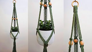 🌻DIY PORTAMACETAS de MACRAME paso a paso PRINCIPIANTESDIY Macrame Plant Hanger for Beginners [upl. by Beata621]