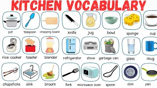 Kitchen Vocabulary in English  English practice englishvocabulary [upl. by Sirod]