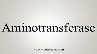 How To Say Aminotransferase [upl. by Ydniahs413]