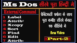 External Dos Command in Hindi  Command Prompt in Hindi  Ms Dos Command in Hindi  Ms Dos [upl. by Nitaj]