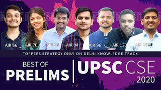 UPSC CSE  Best Of CSE 2020 Toppers Prelims Strategy [upl. by Opalina867]