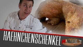 Saftige Hähnchenschenkel im Backofen  Mahlzeit [upl. by Adhern]