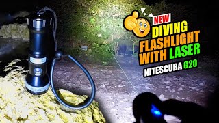 NEW DIVING FLASHLIGHT WITH LASER 😱NITESCUBA G20  UNBOXINGREVIEWTESTING  Drins Adventure [upl. by Hgielsel]