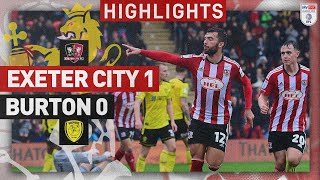 HIGHLIGHTS Exeter City 1 Burton Albion 0 16324 EFL Sky Bet League One [upl. by Shepard]