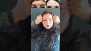 🤯📛 yoga reduce forehead wrinkles middleeyebrow wrinklesantiaging yoga wrinkles free tryitshorts [upl. by Tamar938]